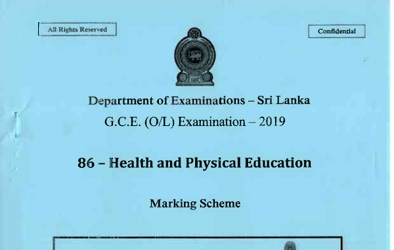 2019 G.C.E O/L Health & Physical Education Full Marking Scheme (English Medium) thumbnail