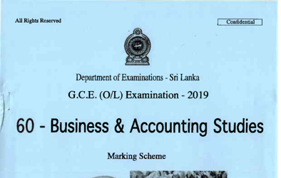 2019 G.C.E O/L Business & Accounting Studies Full Marking Scheme (English Medium) thumbnail