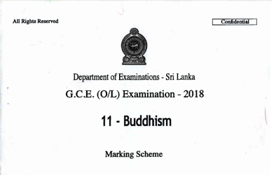 2018 G.C.E O/L Buddhism Full Marking Scheme (English Medium) thumbnail
