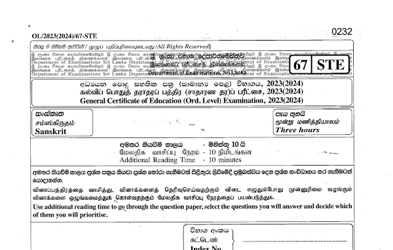 2023 G.C.E O/L Sanskrit Language Paper & Answers (English Medium) thumbnail