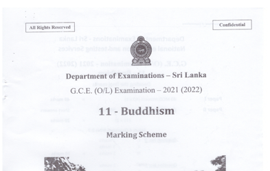 2021 G.C.E O/L Buddhism Full Marking Scheme (English Medium) thumbnail