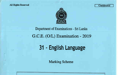 2019 G.C.E O/L Appreciation of English Literary Texts Full Marking Scheme (English Medium) thumbnail