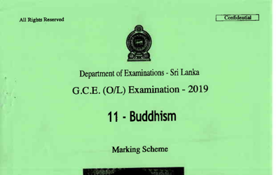 2019 G.C.E O/L Buddhism Full Marking Scheme (English Medium) thumbnail
