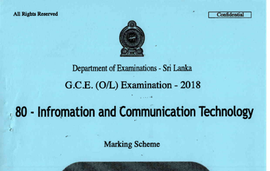 2018 G.C.E O/L Information & Communication Technology Full Marking Scheme (English Medium) thumbnail